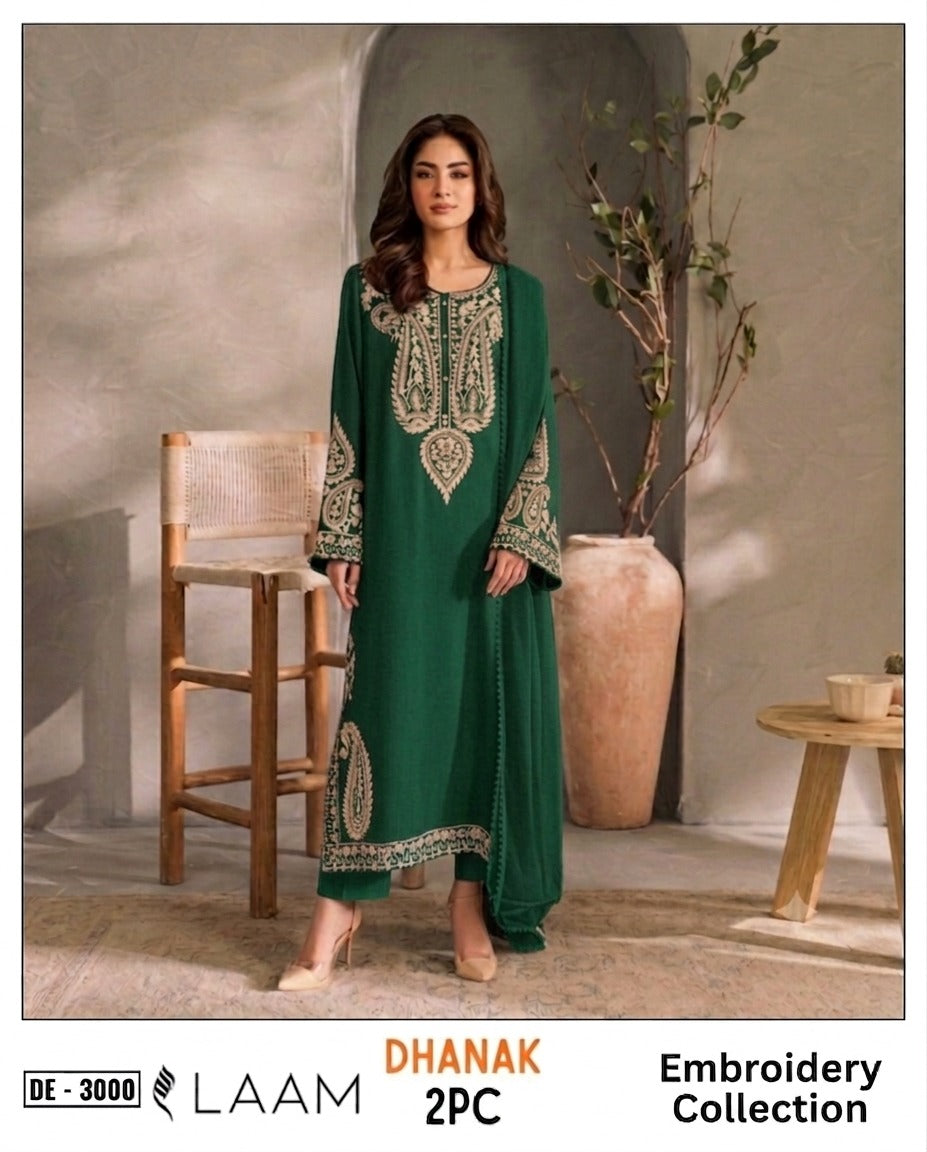 2-Piece | Premium Embroidered Winter Suit-DE-3000