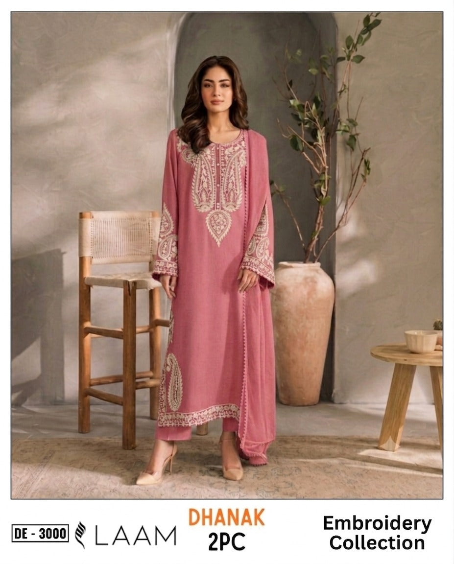 2-Piece | Premium Embroidered Winter Suit-DE-3000
