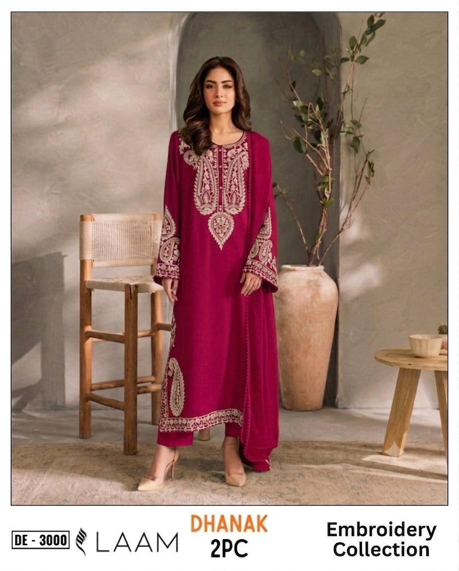 2-Piece | Premium Embroidered Winter Suit-DE-3000