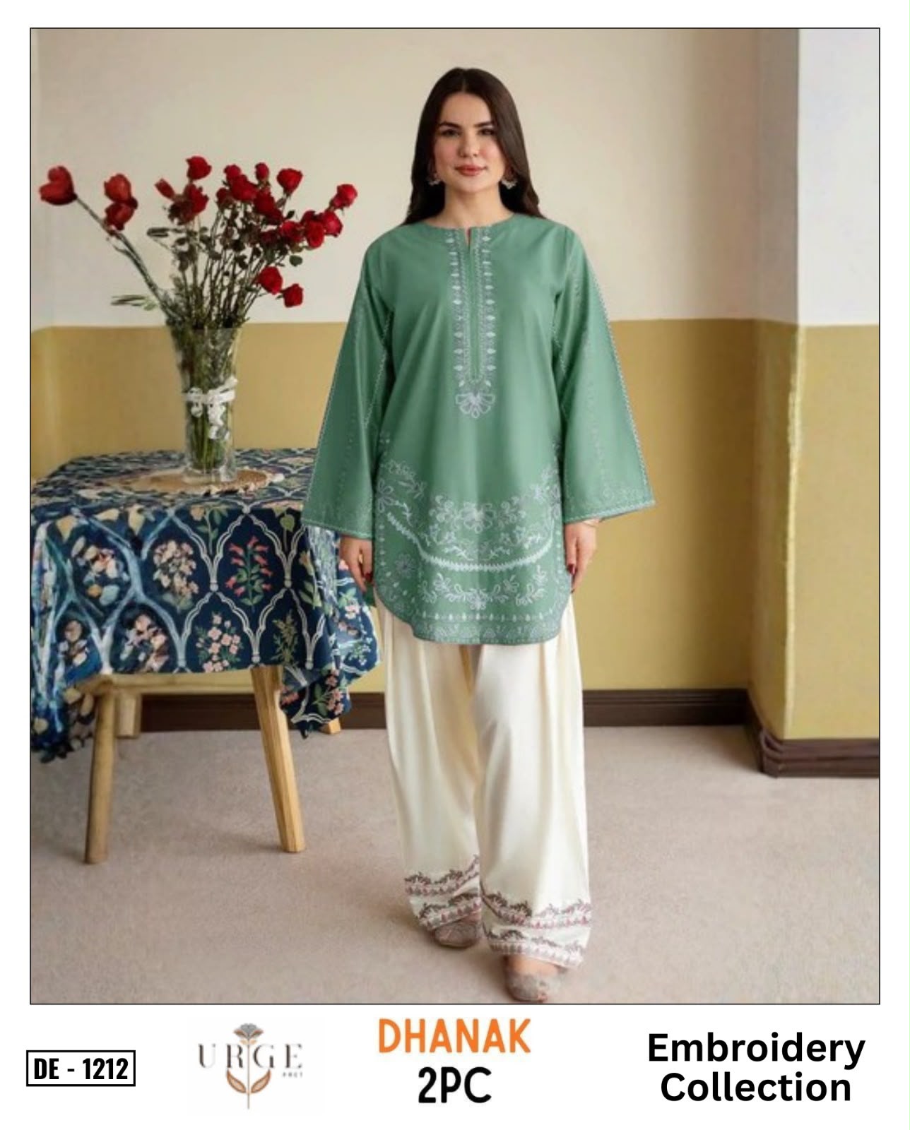 2-Piece | Premium Embroidered Winter Suit-DE-1212