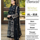 3-Piece Bareeze Inspired Premium Embroidered Dhanak Suit AL-818