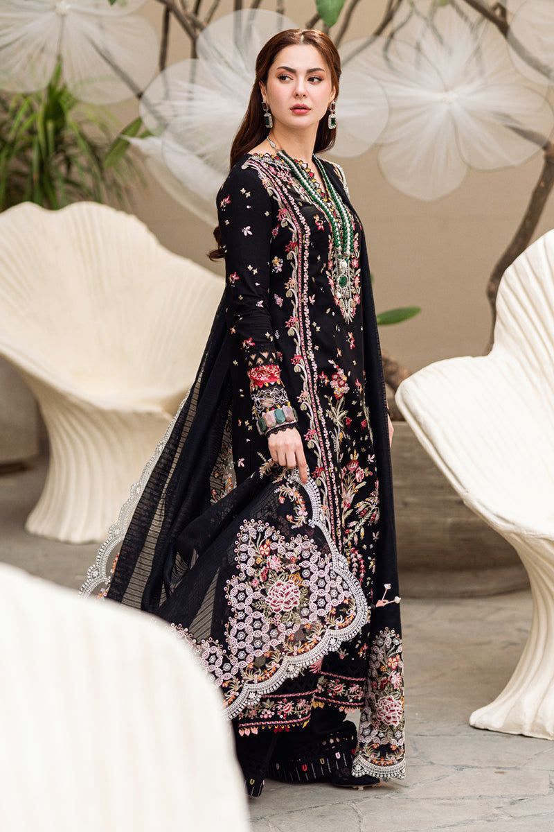 3-Piece Laam Inspired Premium Embroidered Dhanak Suit