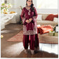 3-Piece Azure Inspired Premium Embroidered Dhanak Suit DE-136