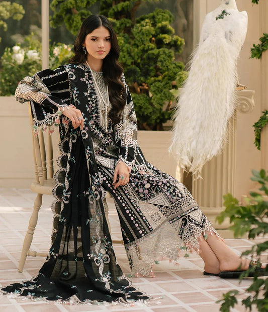 3-Piece Breeze Inspired Premium Embroidered Dhanak Suit