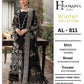 3-Piece Bareeze Inspired Premium Embroidered Dhanak Suit AL-811