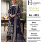 3-Piece Bareeze Inspired Premium Embroidered Dhanak Suit AL-811