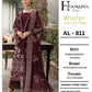 3-Piece Bareeze Inspired Premium Embroidered Dhanak Suit AL-811