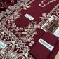 3-Piece Bareeze Inspired Premium Embroidered Dhanak Suit AL-811