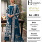 3-Piece Bareeze Inspired Premium Embroidered Dhanak Suit AL-811