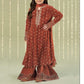 Kids 3PC Embroidered Summer Dress With Net Dupatta - Unstitched - DE-47