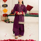 Kids 3PC Embroidered Summer Dress With Net Dupatta - Unstitched - DE-711