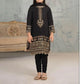 Kids 3PC Embroidered Summer Dress With Net Dupatta - Unstitched - DE-44