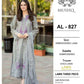 3 Piece - Embroidered Lawn Suit With Chiffon Emb Dupatta AL-827