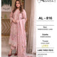 3 Piece - Embroidered Lawn Suit With Chiffon Emb Dupatta AL-816