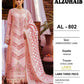 3 Piece - Embroidered Lawn Suit With Chiffon Emb Dupatta AL-802