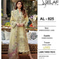 3 Piece - Embroidered Lawn Suit With Chiffon Emb Dupatta AL-825