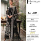 3 Piece - Embroidered Lawn Suit With Chiffon Emb Dupatta AL-811