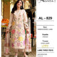 3 Piece - Embroidered Lawn Suit With Chiffon Emb Dupatta AL-829