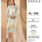 3 Piece - Embroidered Lawn Suit With Chiffon Emb Dupatta AL-830
