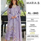 3 Piece - Embroidered Lawn Suit With Chiffon Emb Dupatta AL-840