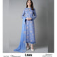 Embroidered Lawn Unstitched Summer Dress -WA-129