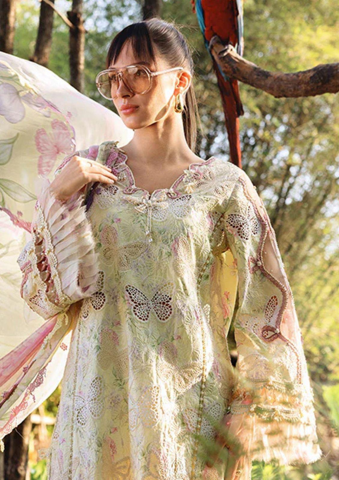 Embroidered Lawn Unstitched Summer Dress -1B