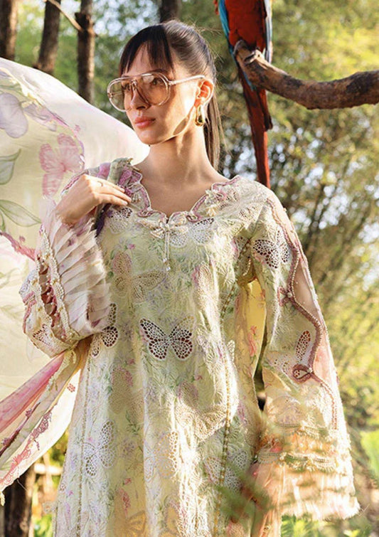 Embroidered Lawn Unstitched Summer Dress -1B