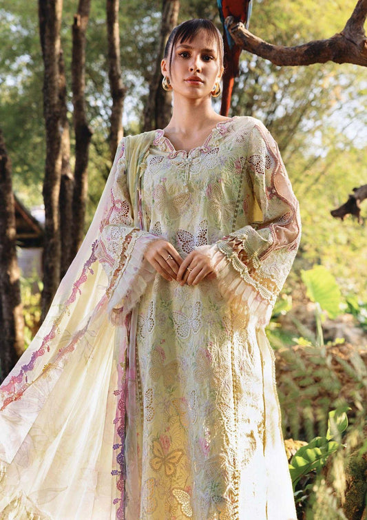 Embroidered Lawn Unstitched Summer Dress -1B
