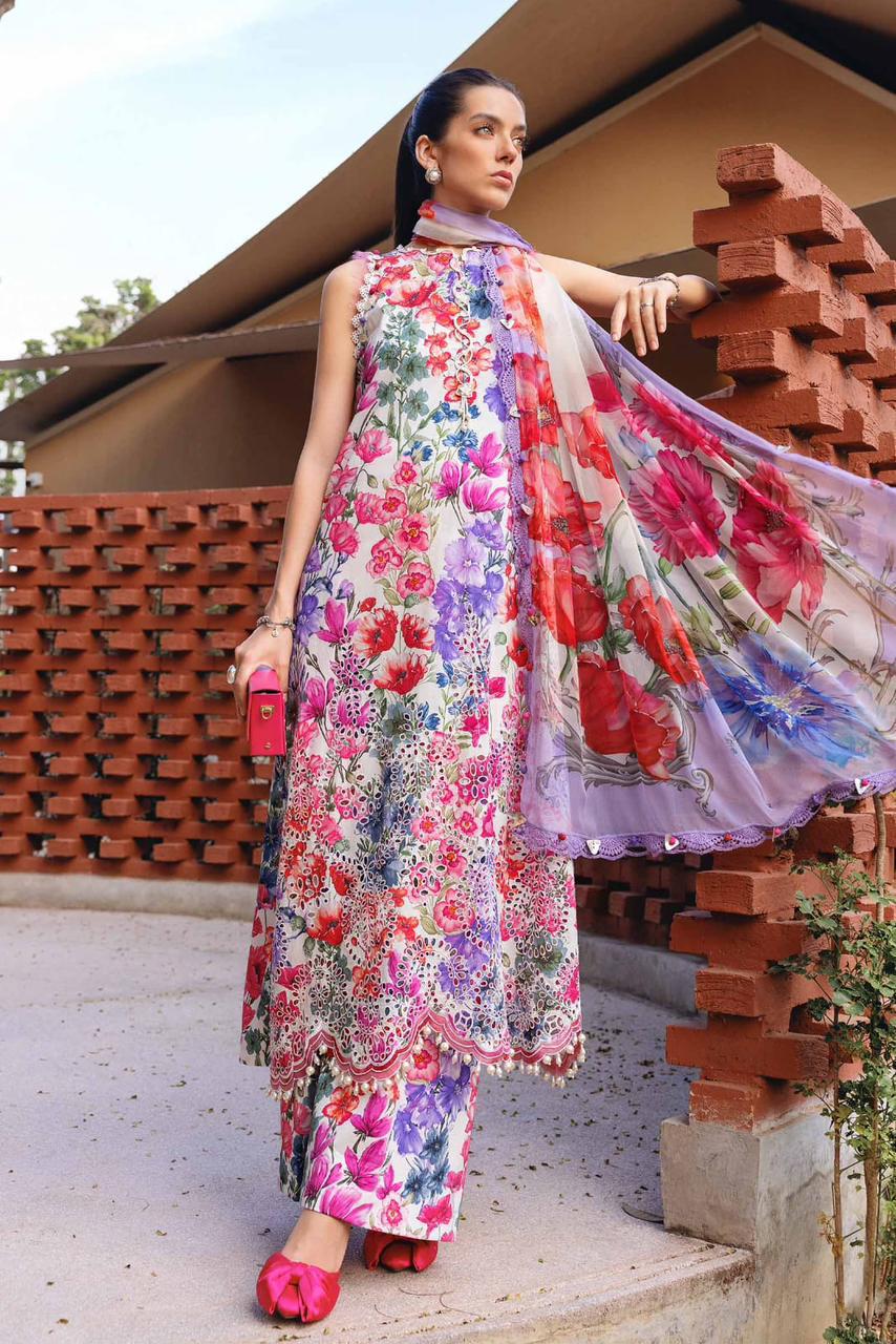 Embroidered Lawn Unstitched Summer Dress