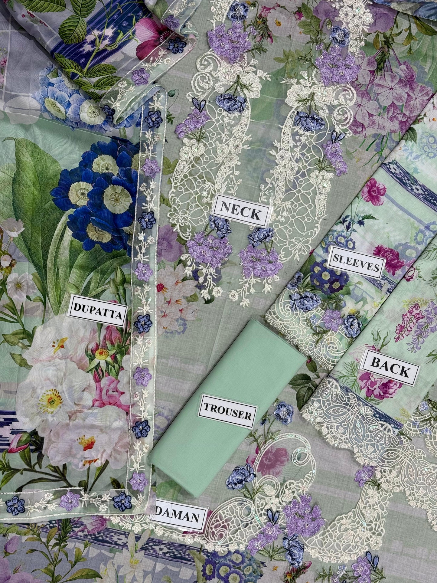 Embroidered Lawn Unstitched Summer Dress